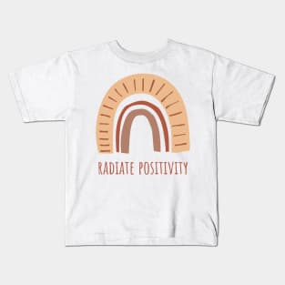 Radiate Positivity Rainbow Pastel Colors Kids T-Shirt